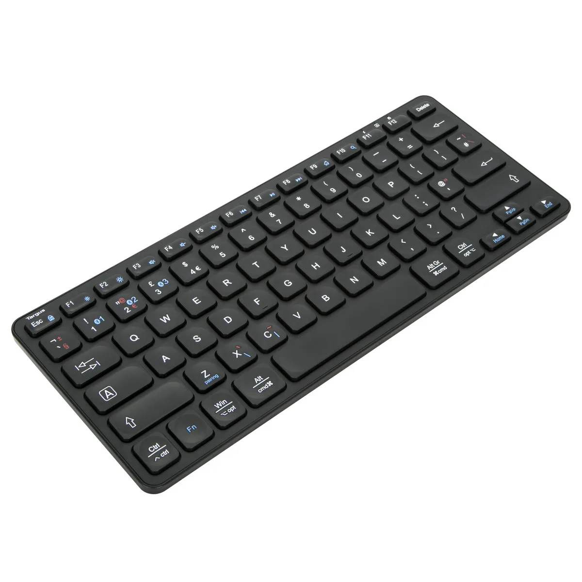 Targus - Keyboard - compact, multi-device, antimicrobial - wireless - Bluetooth 5.1 - QWERTY - UK - black - B2B