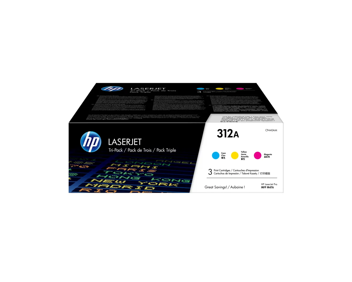 HP 312A - CF440AM - 1 x Yellow,1 x Cyan,1 x Magenta - Toner cartridge