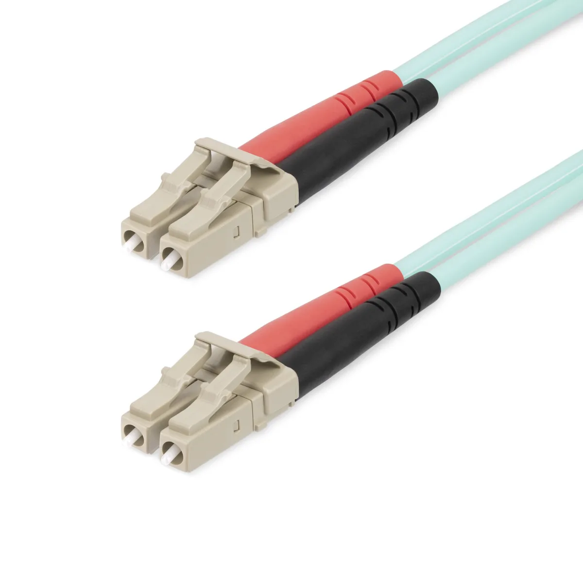 Startech 25m (82ft) LC/UPC to LC/UPC OM4 Multimode Fiber Optic Cable, 50/125µm LOMMF/VCSEL Zipcord Fiber, 100G Networks, Low Insertion Loss, LSZH Fiber Patch Cord - Patch cable - LC/UPC multi-mode (M) to LC/UPC multi-mode (M) - 25 m - 25 m - fibre optic - duplex - 50 / 125 micron - OM4 - halogen-free, up to 100 Gbps data transfer rate - aqua