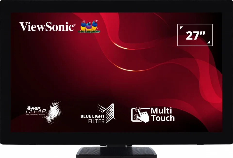 ViewSonic TD2760 - LED monitor - 27" - touchscreen - 1920 x 1080 Full HD (1080p) @ 60 Hz - MVA - 230 cd/m² - 3000:1 - 12 ms - HDMI, VGA, DisplayPort - speakers