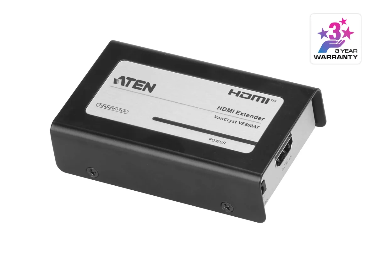 ATEN VanCryst VE800A Cat 5e Audio/Video Extender Transmitter and Receiver Units - Video/audio extender - HDMI - up to 60 m - for P/N: VE602-AT-E