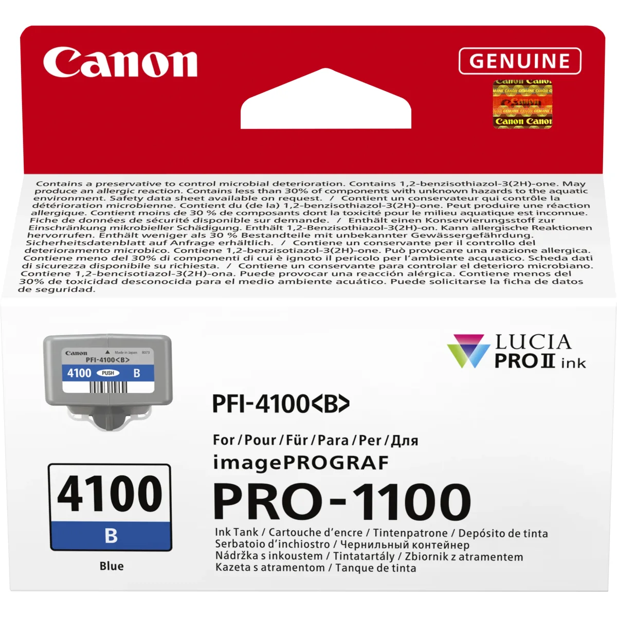 Canon PFI-4100 B - 80 ml - blue - original - hanging box - ink tank - for imagePROGRAF PRO-1100