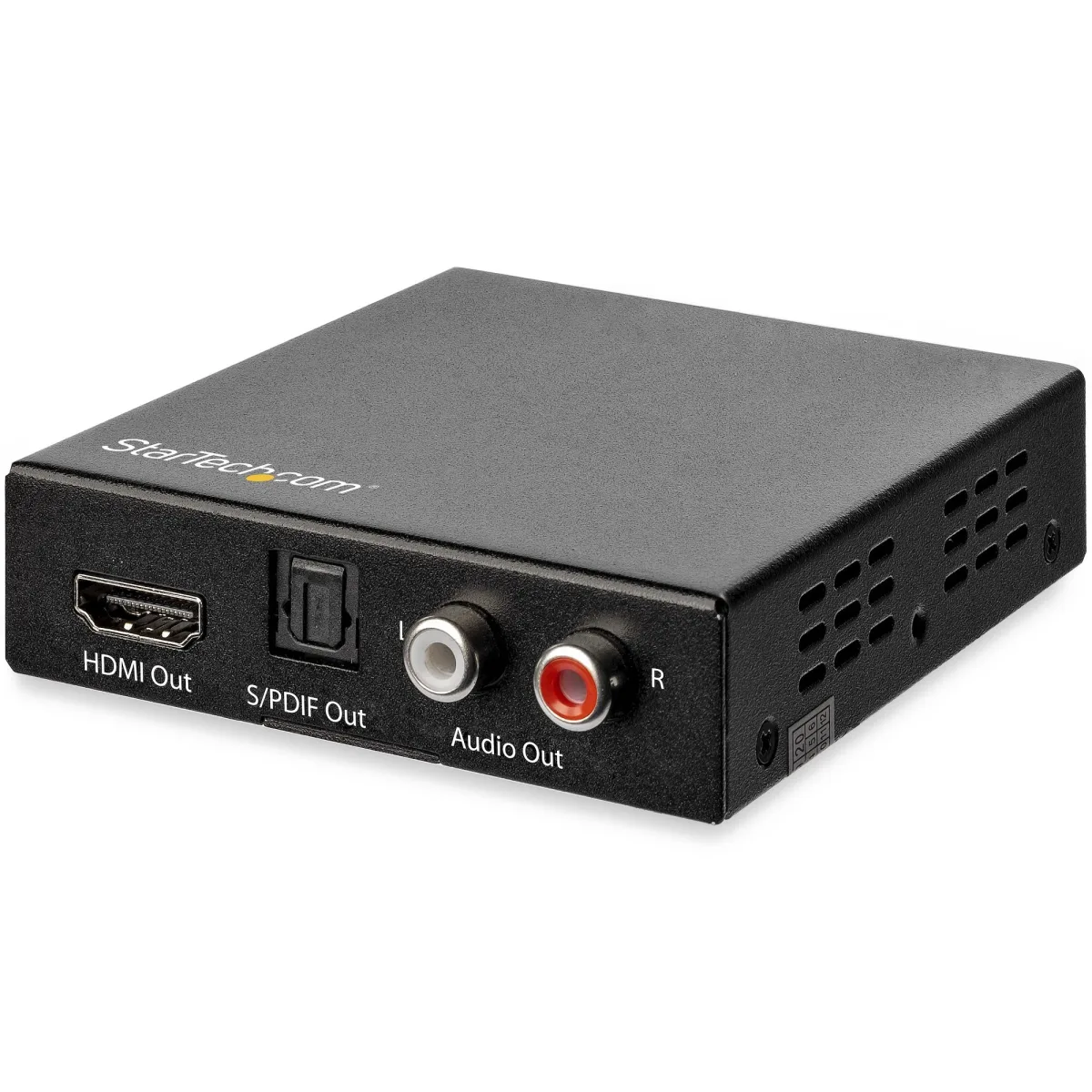 Startech HDMI Audio Extractor - 4K 60Hz - HDMI Audio De-embedder - HDR - Toslink Optical Audio - Dual RCA Audio - HDMI Audio (HD202A) - HDMI audio signal extractor - black