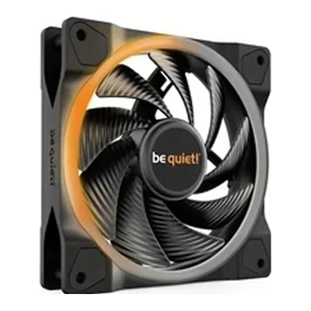 be quiet! Light Wings PWM High Speed Addressable RGB Fan, 120mm, 2500RPM, 4-Pin PWM Fan & 3-Pin ARGB Connectors, Black Frame, Black Blades, ARGB Lighting on Front & Rear