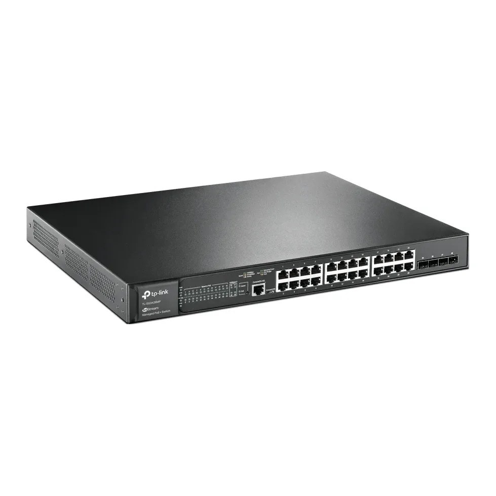 TP-Link JetStream TL-SG3428MP 28-Port Metal Gigabit L2+ Managed Switch with 24-Port PoE+ (384W)