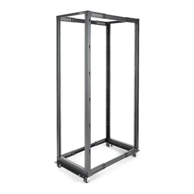 Startech 42U 19" Open Frame Server Rack, 4 Post Adjustable Depth 23-41" Mobile, Free Standing Rolling Network/Computer Equipment Data Rack, Dell PowerEdge, HP ProLiant ThinkServer - Adjustable Server Rack (4POSTRACK42)
