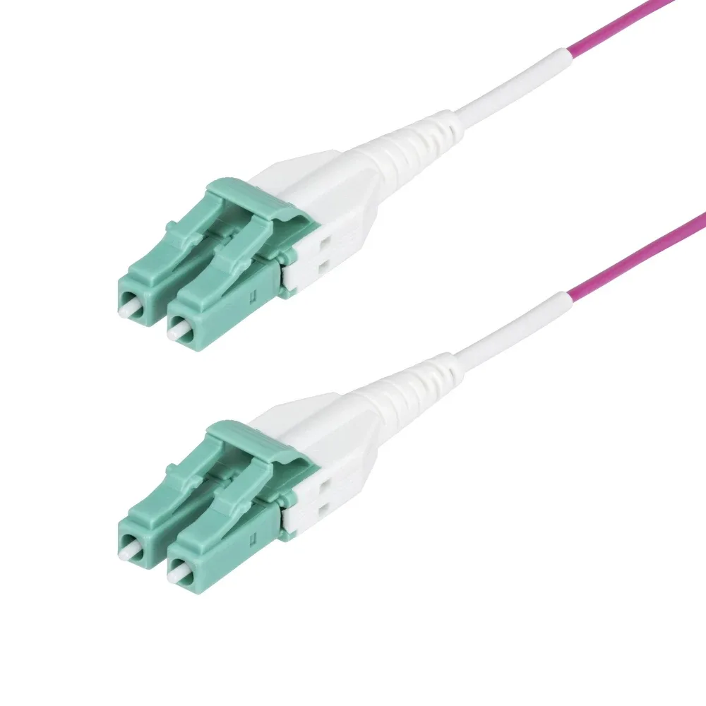 Startech 5m (16.4ft) LC/LC (UPC) OM4 Multimode Fiber Optic Cable - Patch cable - LC/UPC duplex multi-mode (M) to LC/UPC duplex multi-mode (M) - 5 m - 5 m - 1.6 mm - fibre optic - duplex - 50 / 125 micron - OM4 - OFNR - jumper - erika violet