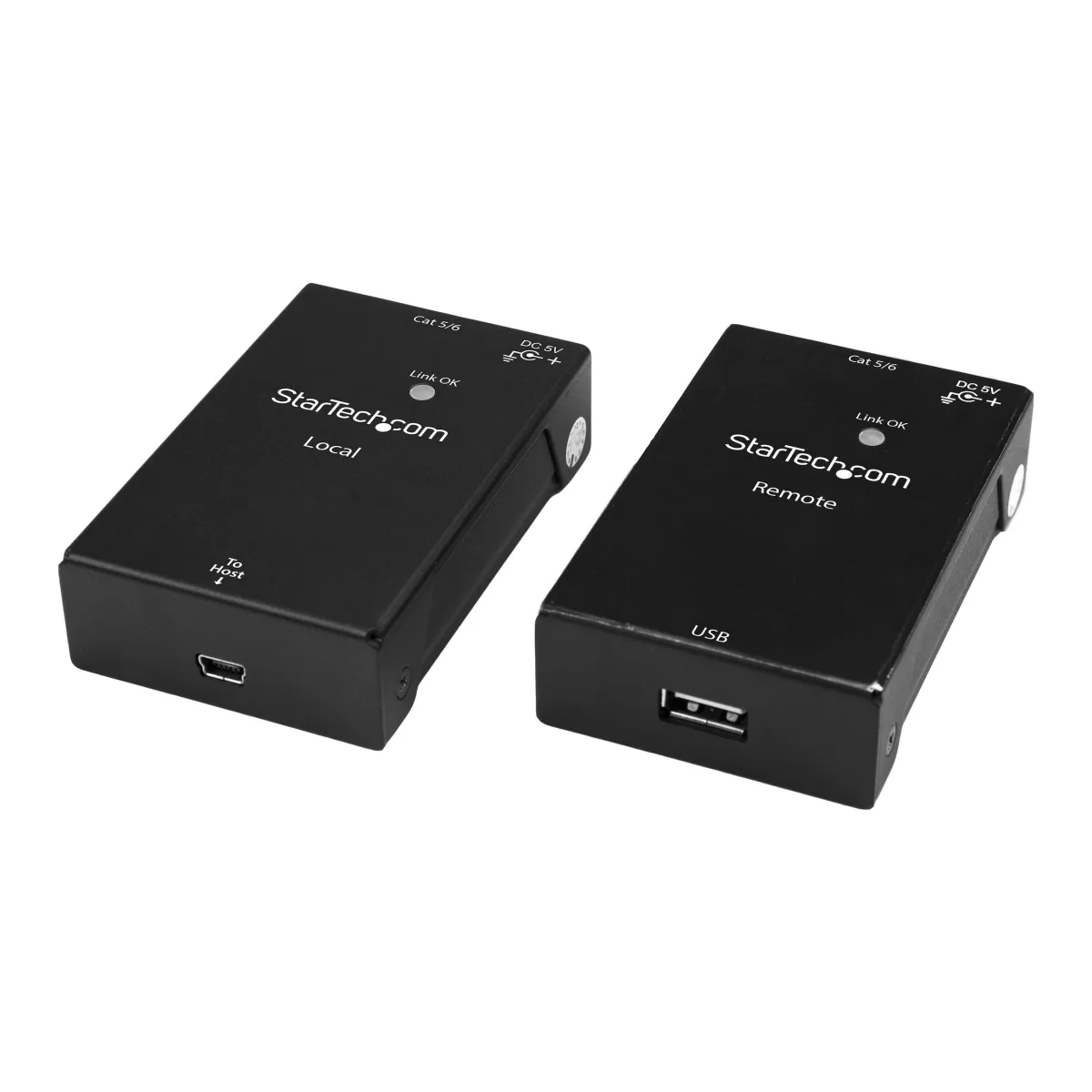 Startech USB 2.0 Extender over Cat5e/Cat6 Cable (RJ45), Up to 165ft (50m), High Speed USB Port Extender Adapter Kit, Powered, USB over Ethernet Cable Extender, 480Mbps, Metal Housing - Power/Link/Activity LEDs (USB2001EXTV) - USB extender - USB 2.0 - over CAT 5e/6 - up to 50 m - for P/N: SVA5N3NEUA