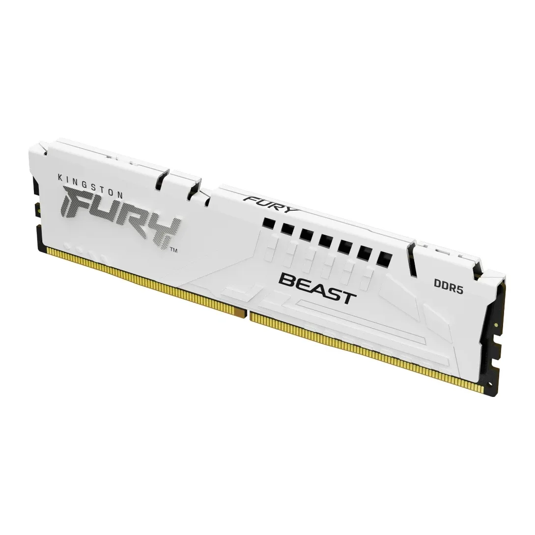 Kingston FURY Beast KF560C36BWE2-16 16GB (1x 16GB) DIMM System Memory, 6000MHz, DDR5, CL36, White, Intel XMP, AMD EXPO