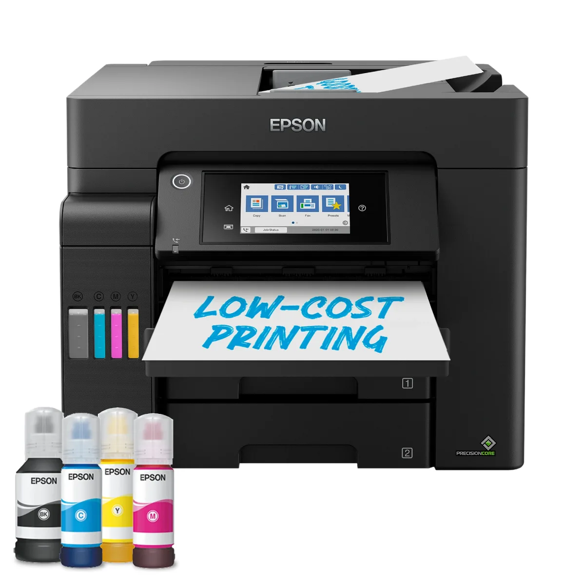 Epson EcoTank ET-5805 Colour A4 Multifuncion Printer. Up to 25ppmipm. Print/Copy/Scan. Duplex Print up to 7,500 pages in black and 6,000 pages in colour from one set of replacement inks