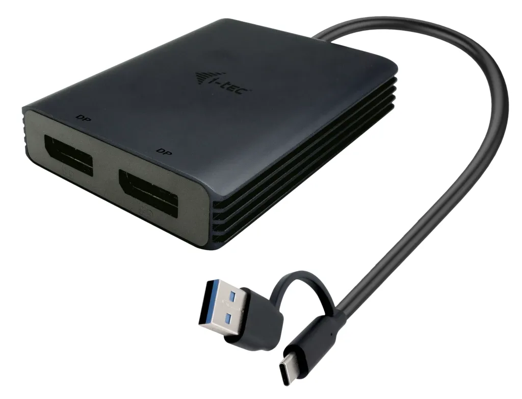I-TEC USB-A/C 2X DP ADAPTER DUAL 4K DP VIDEO ADAPTER