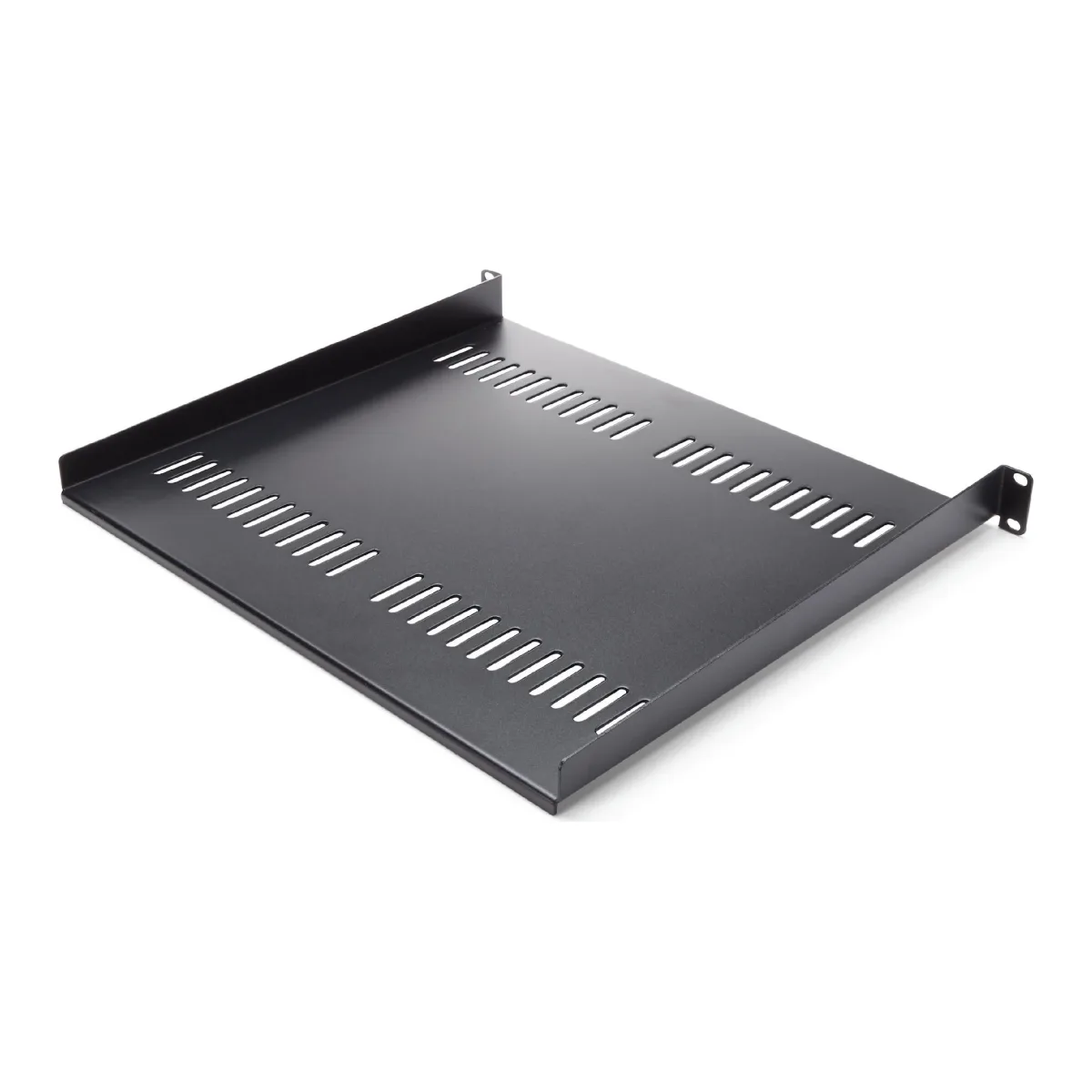 Startech 1U Vented Server Rack Cabinet Shelf, 16in Deep Fixed Cantilever Tray, Rackmount Shelf for 19" AV/Data/Network Equipment Enclosure w/ Cage Nuts & Screws, 44lbs Weight Capacity - 1U Network Rack Shelf (CABSHELF116V) - Rack shelf - black - 1U - 16" - for P/N: CABSHELF116
