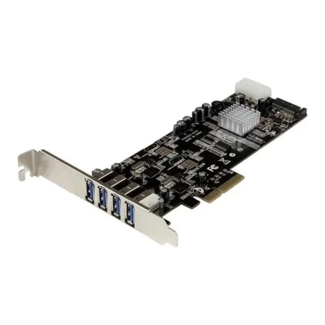 Startech 4-Port USB 3.0 PCI Express Card Adapter - PCIe SuperSpeed USB 3.0 Expansion Card w/ 2 Dedicated 5Gbps Channels (PEXUSB3S42V) - USB adapter - PCIe x4 - USB 3.0 x 4 - for P/N: BNDTB10GI, BNDTB210GSFP, BNDTB310GNDP, BNDTB410GSFP, BNDTB4M2E1, BNDTBUSB3142