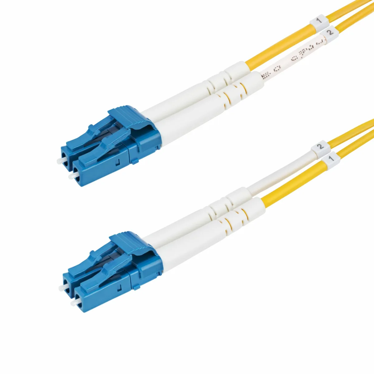 Startech 5m (16.4ft) LC to LC (UPC) OS2 Single Mode Duplex Fiber Optic Cable, 9/125µm, Laser Optimized, 10G, Bend Insensitive, Low Insertion Loss - LSZH Fiber Patch Cord (SMDOS2LCLC5M)