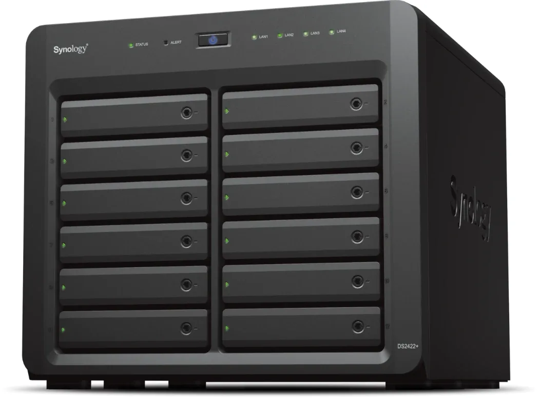 Synology Disk Station DS2422+ - NAS server - 12 bays - SATA 3Gb/s - RAID 0, 1, 5, 6, 10, JBOD - RAM 4 GB - Gigabit Ethernet - iSCSI support