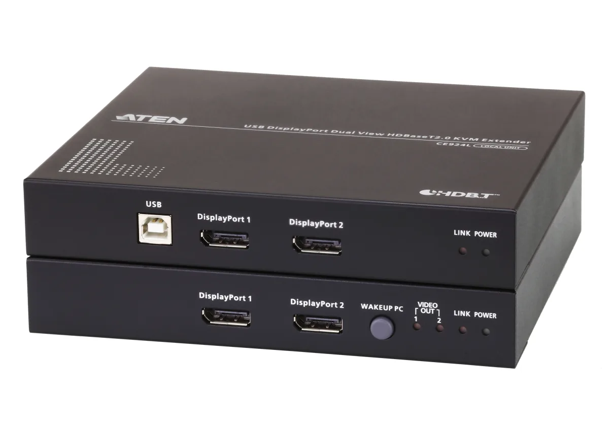 ATEN CE 924 - Remote and local unit - KVM / audio / serial / USB extender - USB, RS-232, DisplayPort, HDBaseT 2.0 - USB - up to 150 m - for VanCryst VM1600A, VM3200