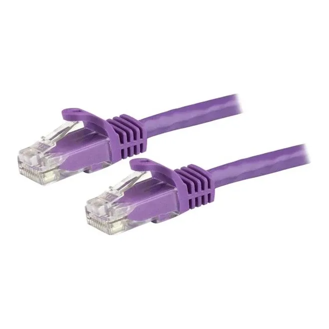 Startech 1.5m CAT6 Ethernet Cable, 10 Gigabit Snagless RJ45 650MHz 100W PoE Patch Cord, CAT 6 10GbE UTP Network Cable w/Strain Relief, Purple, Wiring is UL Certified/TIA - Category 6 - 24AWG (N6PATC150CMPL) - Patch cable - RJ-45 (M) to RJ-45 (M) - 1.5 m - UTP - CAT 6 - snagless - purple
