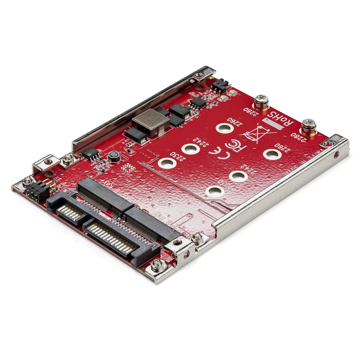 Startech M.2 to SATA Adapter - Dual Slot - for 2.5in Drive Bay - RAID - M.2 SSD - M.2 Adapter - M.2 SSD Adapter (S322M225R)