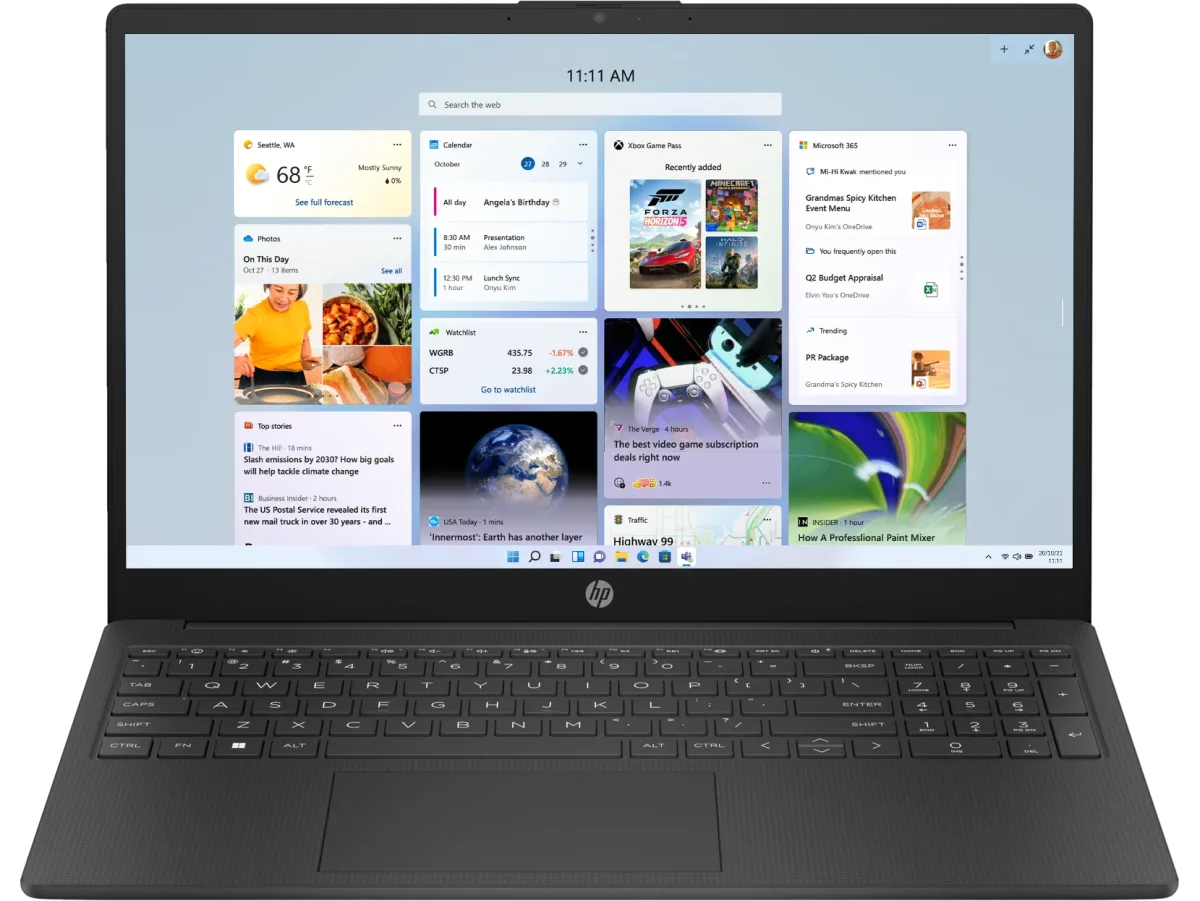 HP Laptop, 15.6 Inch Full HD 1080p Screen, Intel Core 3-100U, 8GB DDR5 RAM, 512GB SSD, Intel Graphics, Windows 11 Home