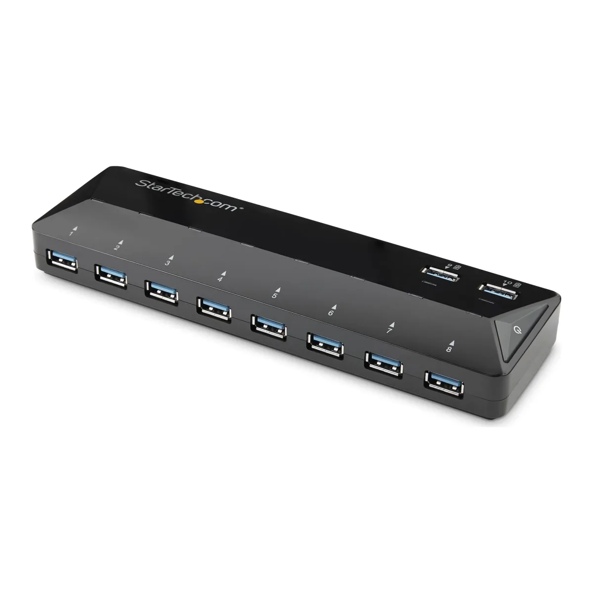 Startech 10 Port USB 3.0 Hub with Charge & Sync Ports - 8 x USB-A, 2 x USB-A Fast Charge Ports - Multi Port Powered USB Hub (ST103008U2C) - USB peripheral sharing switch - 10 x SuperSpeed USB 3.0 - desktop - for P/N: DKWG30DPHPD, DKWG30DPHPDU, TB33A1C, USB312SAT3CB, USB315CB2M, USBLTM1MBK, USBLTM1MWH