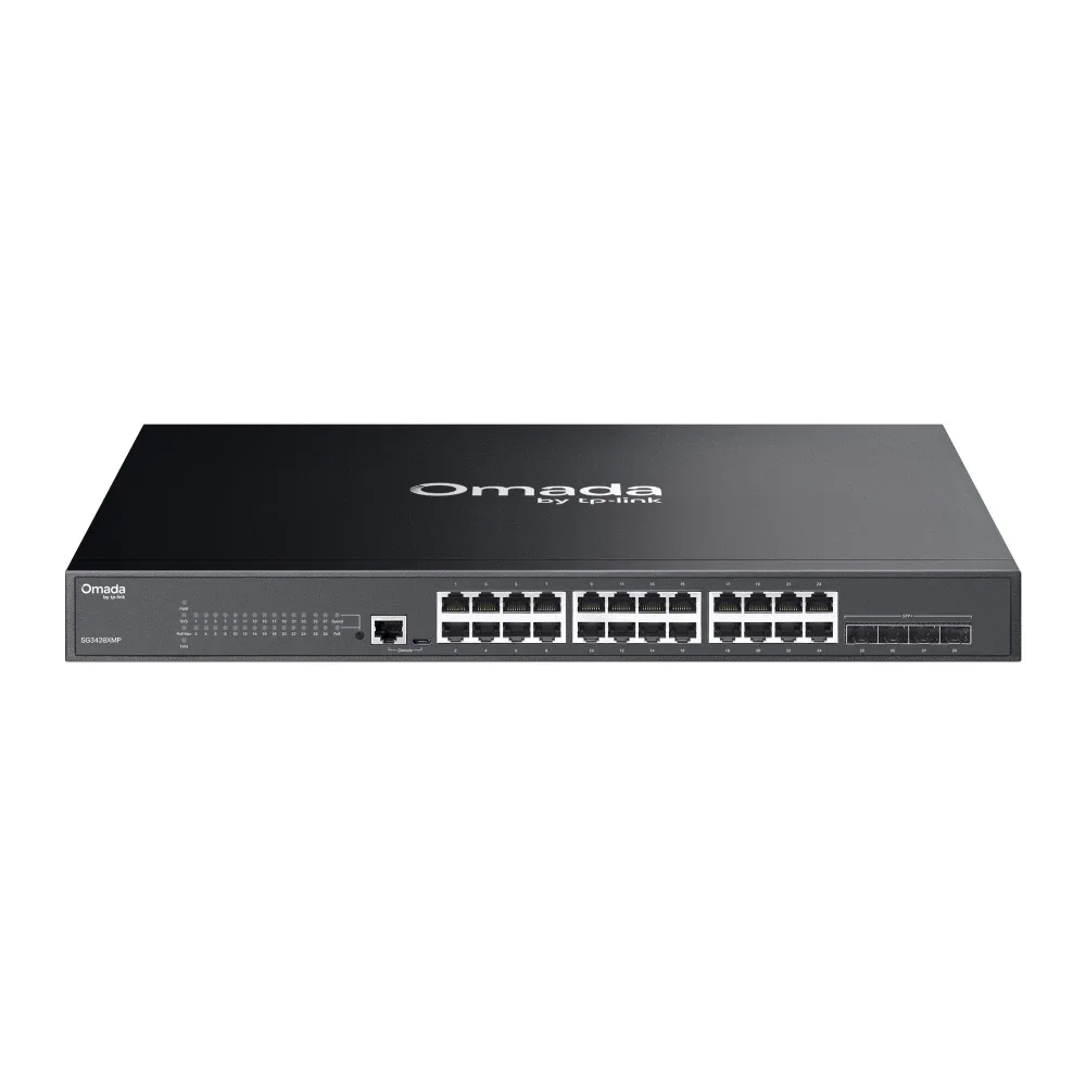TP-Link JetStream TL-SG3428XMP V3.6 - Switch - L2+ - Managed - 24 x 10/100/1000 (PoE+) + 4 x 10 Gigabit SFP+ - rack-mountable - PoE+ (384 W)