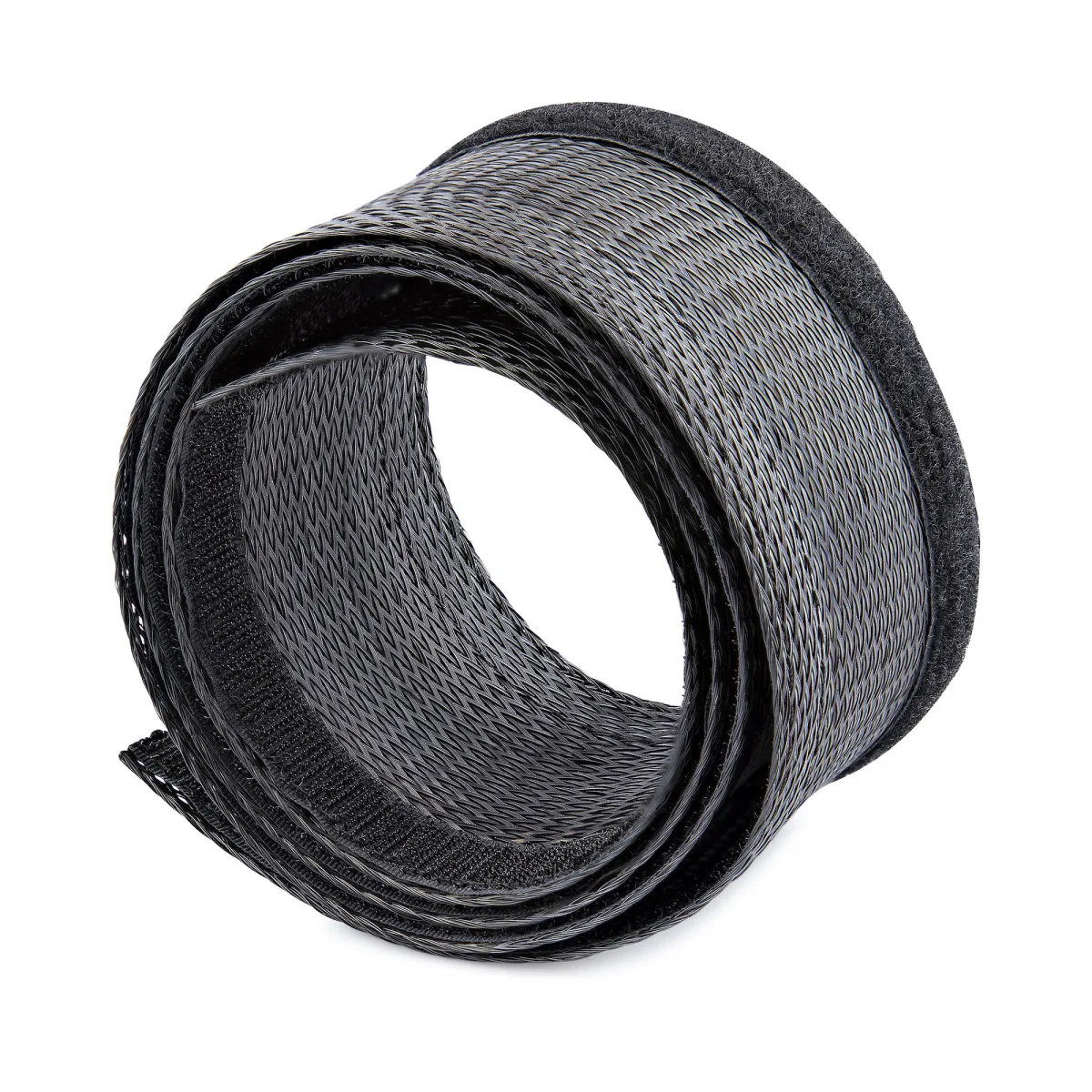 Startech 10ft (3m) Cable Management Sleeve, Trimmable Heavy Duty Cable Wrap, 1.2" (3cm) Dia Polyester Mesh Computer Cable Manager/Protector/Concealer - Black Cord Organizer/Hider, Floor Cable Cover, Wire Wraps (WKSTNCMFLX)