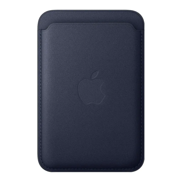 Apple - Wallet for mobile phone / credit card - MagSafe compatibility - microtwill, FineWoven - navy blue - for iPhone 12, 13, 14, 15, 16, 16e, 17, 17e, 18, Air