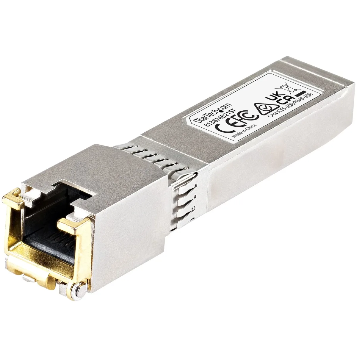 Startech HPE 813874-B21 Compatible SFP+ Module, 10GBASE-T, SFP to RJ45 Cat6/Cat5e, 10GE Gigabit Ethernet SFP+, RJ-45 (Copper) 30m, HPE BladeSystem, c-Class, Mini GBIC SFP+ Transceiver - Lifetime Warranty (813874B21ST) - SFP+ transceiver module (equivalent to: HP 813874-B21) - 10GbE - 10GBase-T - RJ-45 - up to 30 m
