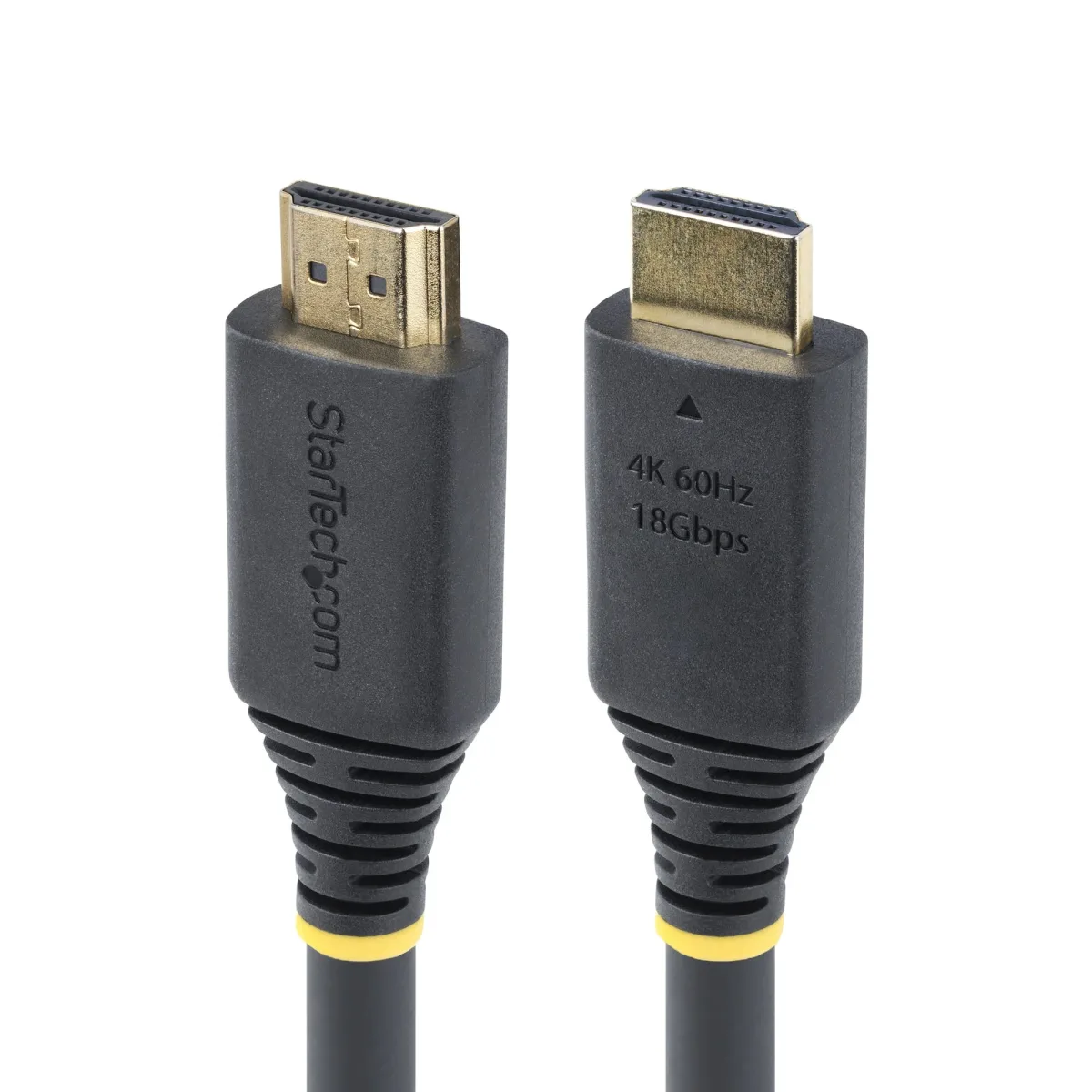 Startech 15m (49.2ft) Active High Speed HDMI Cable, 4K60Hz - High Speed - HDMI cable with Ethernet - HDMI male to HDMI male - 15 m - shielded - black - active, 2K144Hz support, 4K60Hz UHD support, HDR10 support