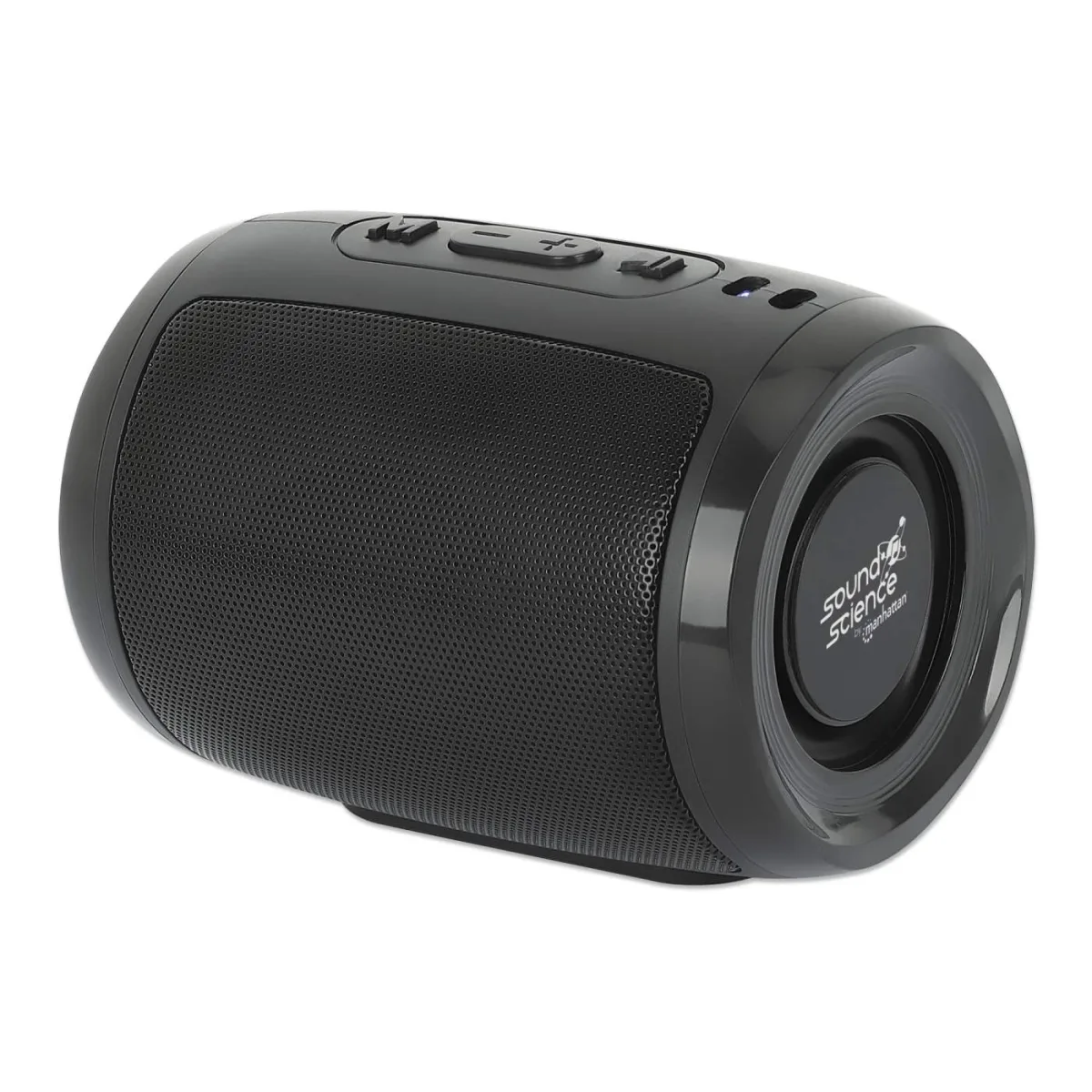 Manhattan 166669 Mini Boombox Bluetooth Speaker Micro Sd Reader Usba Black