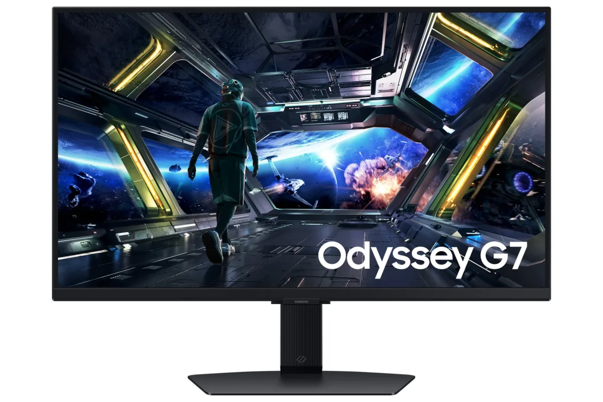 Samsung Odyssey G7 S27DG702EU - G70D Series - LED monitor - Smart - gaming - 27" - 3840 x 2160 4K UHD (2160p) @ 144 Hz - Fast IPS - 350 cd/m² - 1000:1 - DisplayHDR 400 - 1 ms - 2xHDMI, DisplayPort - speakers - black