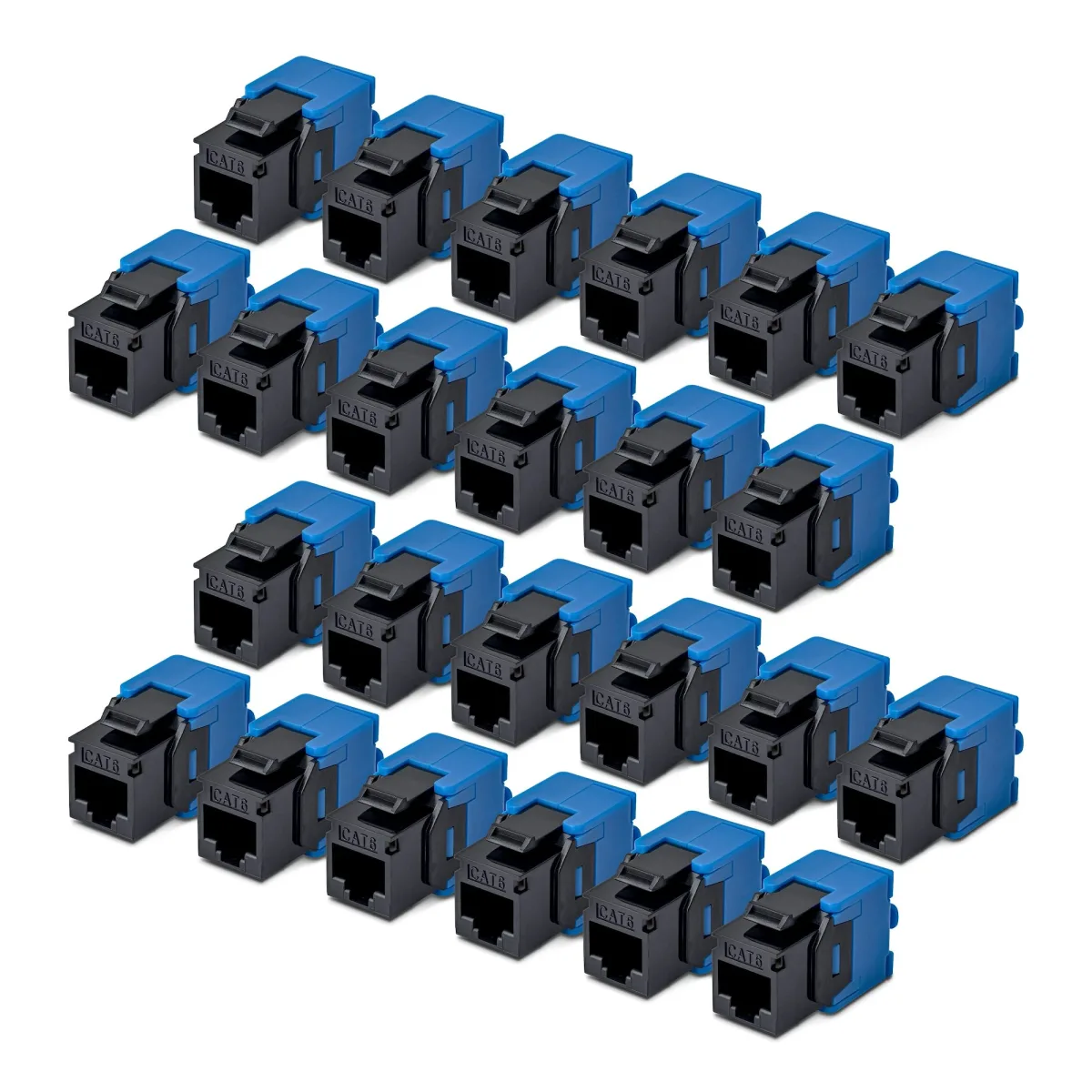 Startech - Keystone jack - 180°, tool-free - CAT 6 - UTP - RJ-45 - black - TAA Compliant (pack of 24)