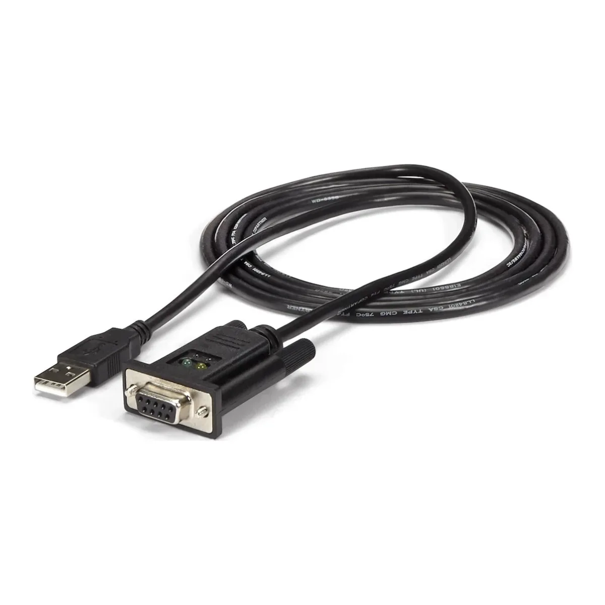 Startech USB to Serial RS232 Adapter - DB9 Serial DCE Adapter Cable with FTDI - Null Modem - USB 1.1 / 2.0 - Bus-Powered (ICUSB232FTN) - Serial adapter - USB 2.0 - RS-232 - black