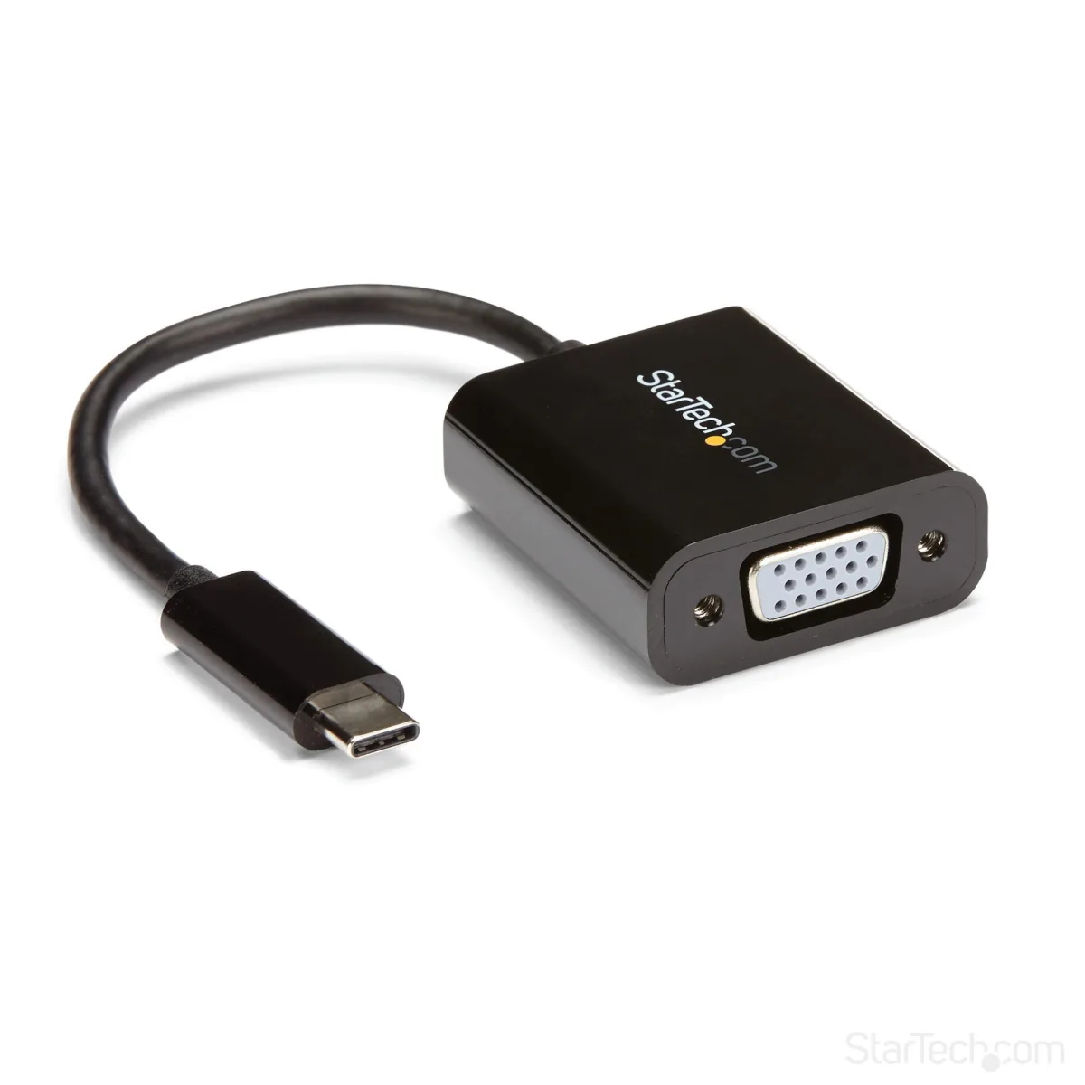 StarTech USB-C to VGA Adapter - Black - 1080p - Video Converter For Your MacBook Pro - USB C to VGA Display Dongle (CDP2VGA) - USB / VGA adapter - USB-C (M) to HD-15 (VGA) (F) - USB 3.1 Gen 1 / Thunderbolt 3 - 18 cm - USB power, 1920 x 1200 (WUXGA) support - black - for P/N: BNDTB10GI, BNDTB210GSFP, BNDTB410GSFP, BNDTB4M2E1, BNDTBUSB3142, TB4CDOCK
