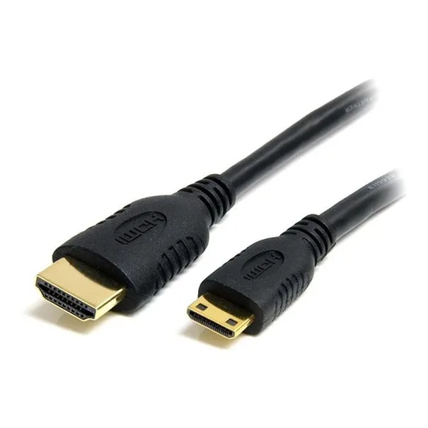 Startech 1m High Speed HDMI Cable with Ethernet HDMI to HDMI Mini - HDMI cable with Ethernet - HDMI male to 19 pin mini HDMI Type C male - 1 m - shielded - black