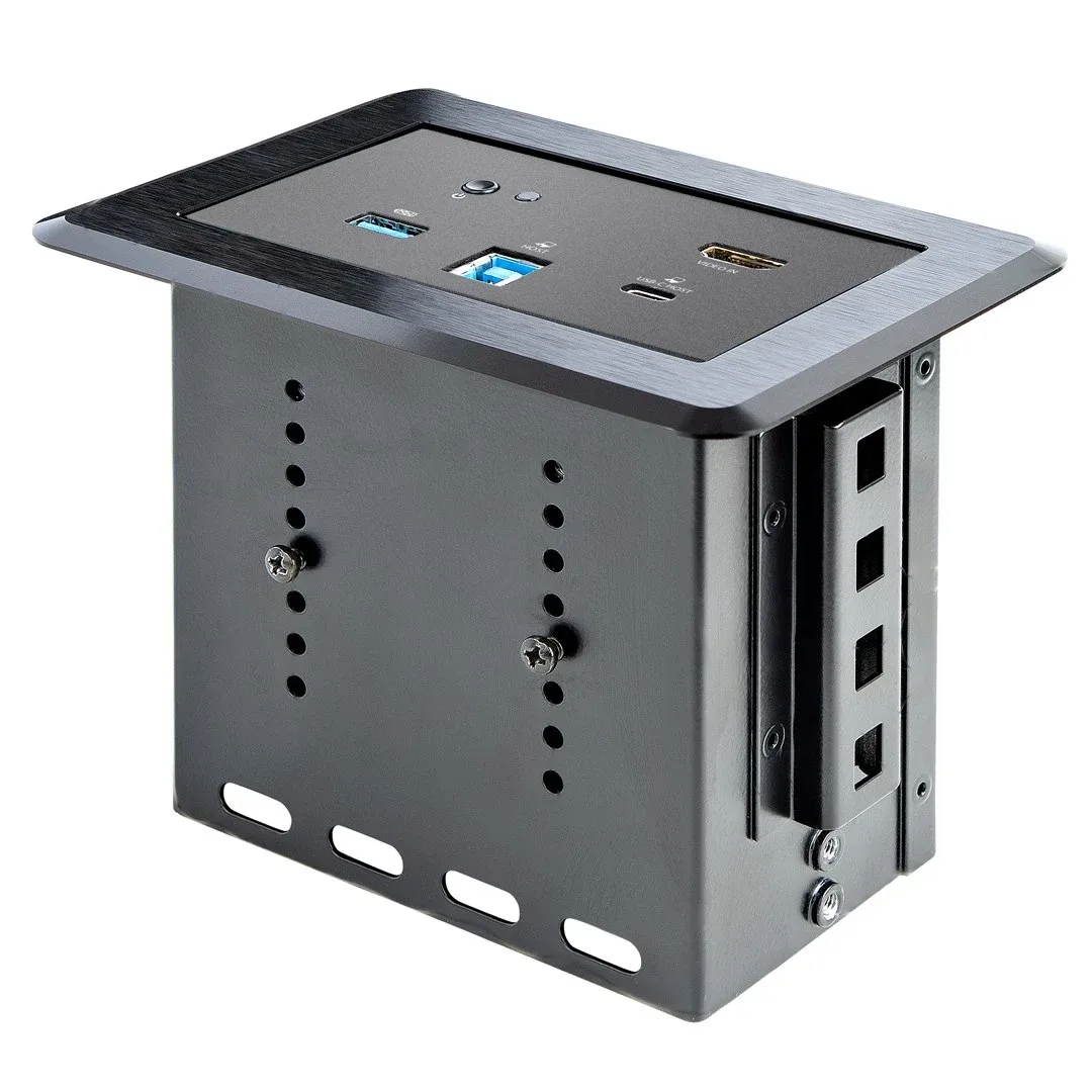 Startech Conference Room Docking Station, Universal Laptop Dock, 4K HDMI, 60W Power Delivery, USB Hub, GbE, Audio, In-Table Connectivity Box For Huddle/Boardroom Collaboration Space - For Teams & Zoom Calls - Docking station - USB-C / USB 3.0 - HDMI - 1GbE - TAA Compliant