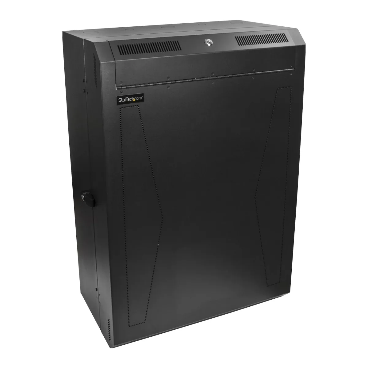 Startech 8U 19" Vertical Wall Mount Server Rack Cabinet, Low Profile (15"), 30" Deep Locking Network Enclosure with 2U for Switch Patch Panel Router Mounting IT/Data Cabinet Assembled - 19 Inch Wallmount Rack (RK830WALVS)