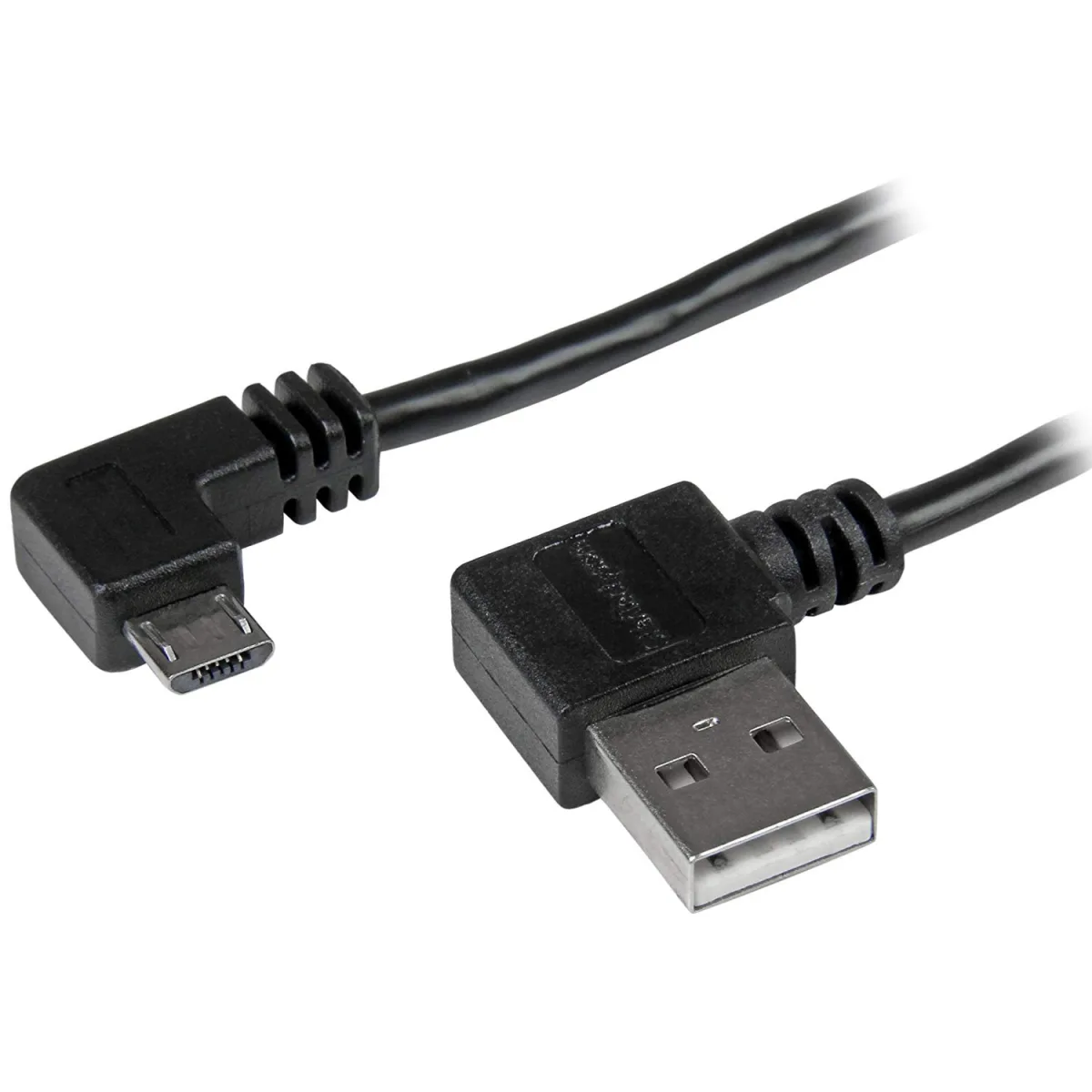 StarTech Right Angle Micro USB Cable - 1 ft / 0.5m - 90 degree - USB Cord - USB Charger Cable - USB to Micro USB Cable (USBAUB50CMRA)