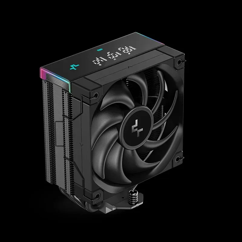 DeepCool AK400 Digital Pro CPU Air Cooler, ARGB Fan & Digital Display, 120mm PWM Fan, 4 Copper Heatpipes, Quiet Operation, Intel & AMD Compatible Black