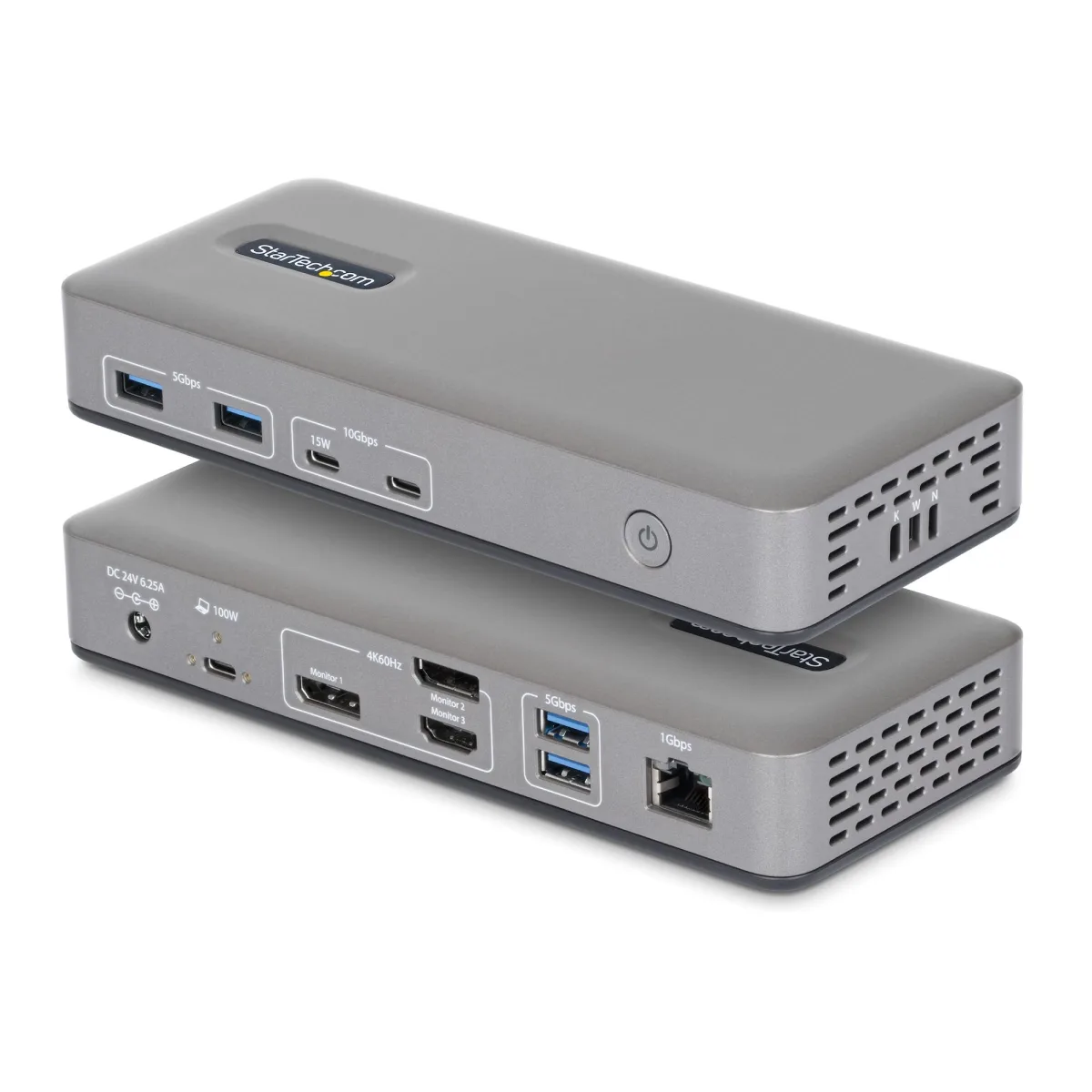 Startech - Docking station - for laptop - USB-C 3.2 Gen 2 - HDMI, 2 x DP - 1GbE - United Kingdom, Europe