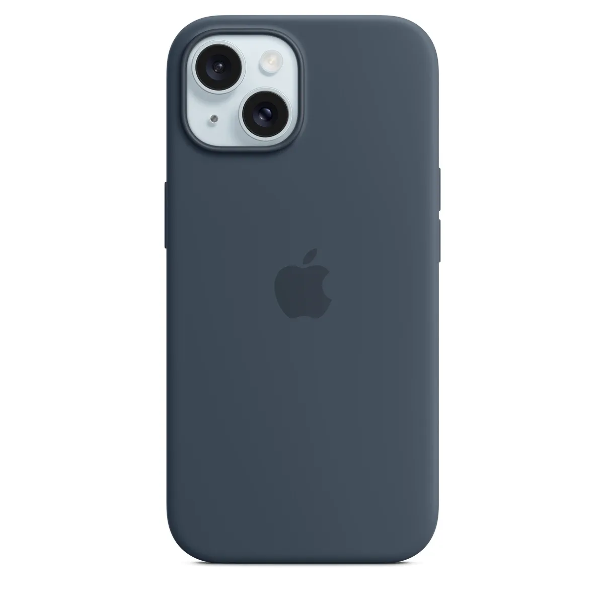 Apple - Back cover for mobile phone - MagSafe compatibility - silicone - storm blue - for iPhone 15