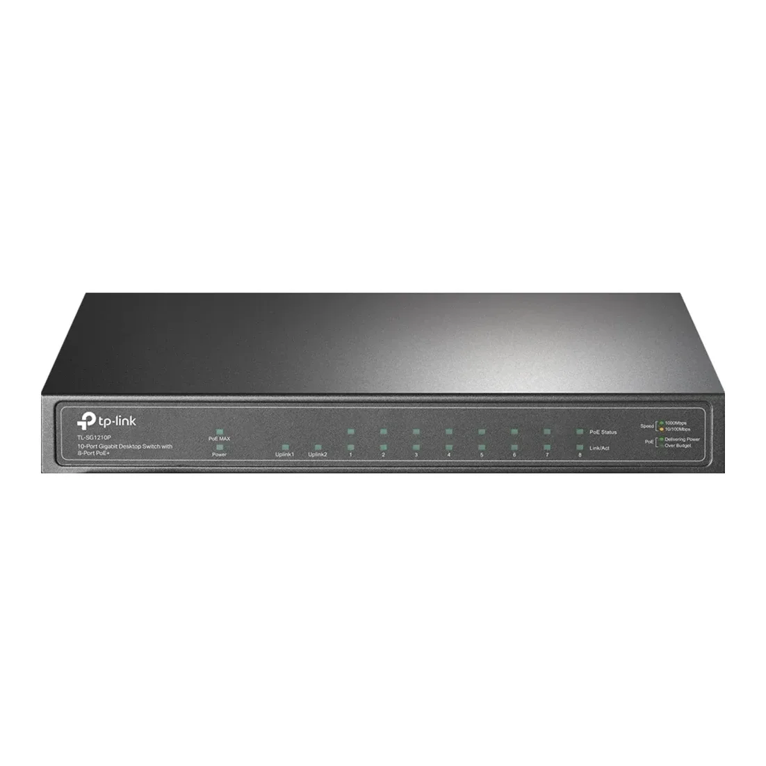 TP-Link TL-SG1210P 10-Port Metal Gigabit Desktop Switch with 8-Port PoE+ (63W)