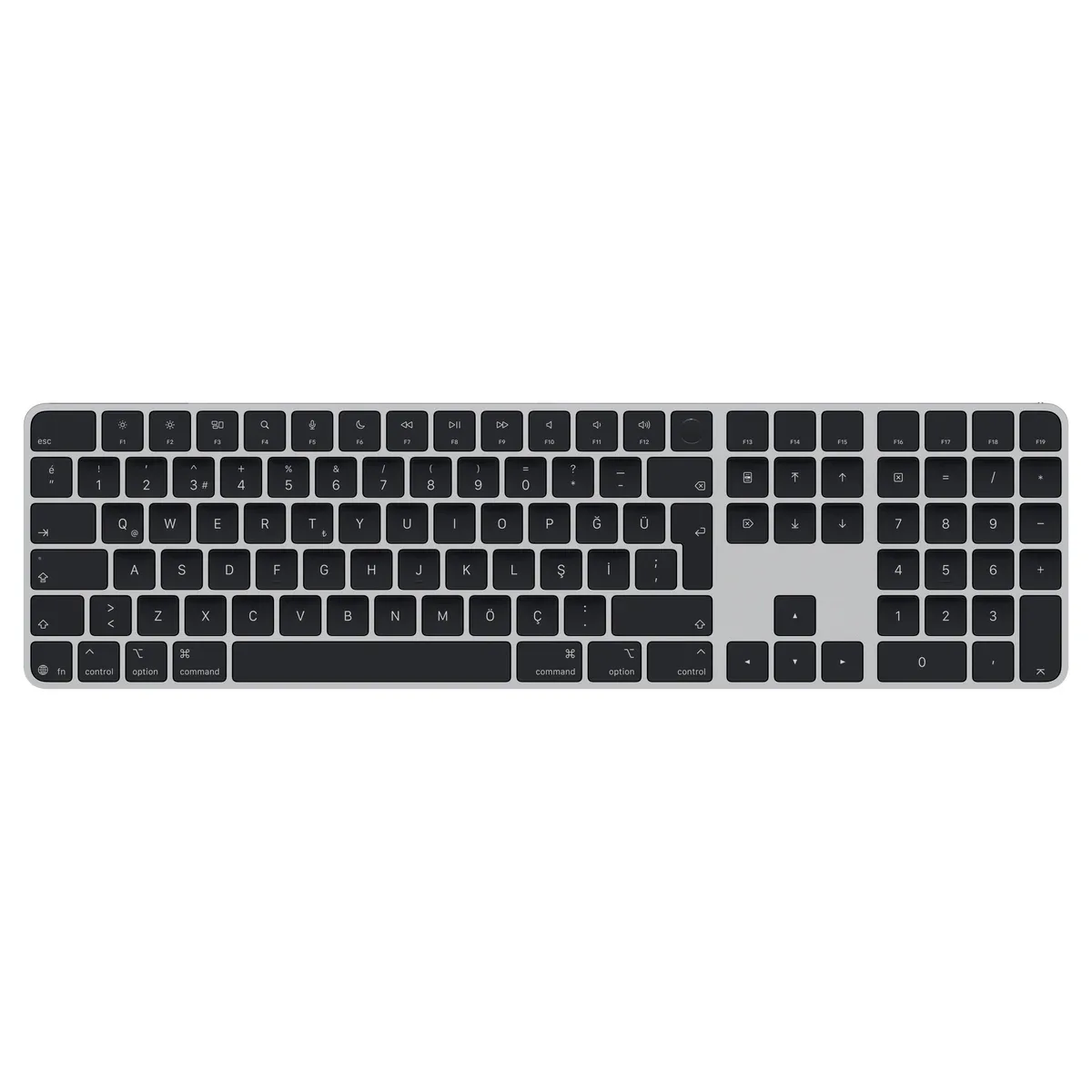 Apple Magic Keyboard with Touch ID and Numeric Keypad - Keyboard - USB-C - wireless - Bluetooth - QWERTY - Turkish - black keys