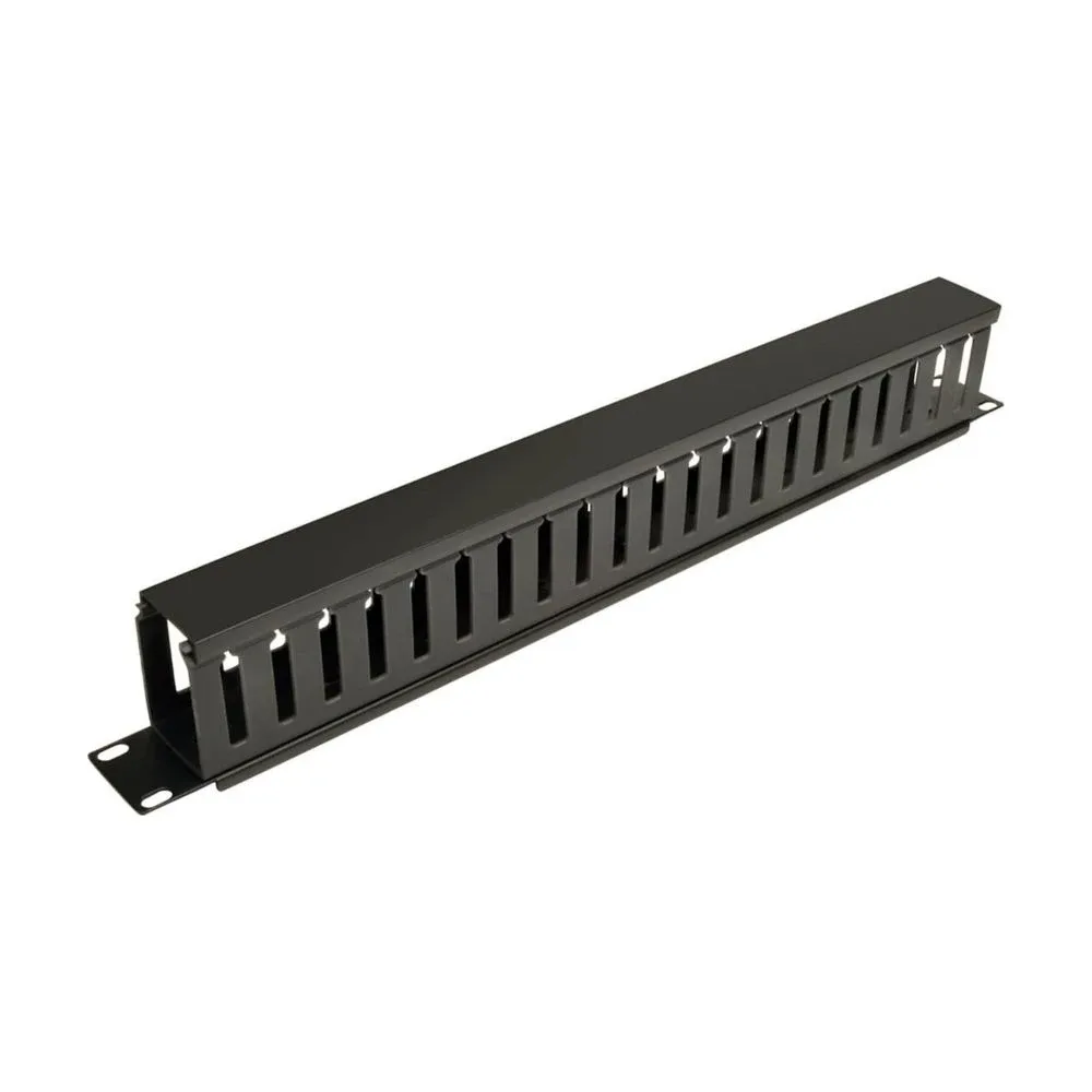 Eaton Tripp Lite Series Rack Enclosure Horizontal Cable Manager (finger duct) 1URM - Rack cable management duct with cover - black - 1U - 19