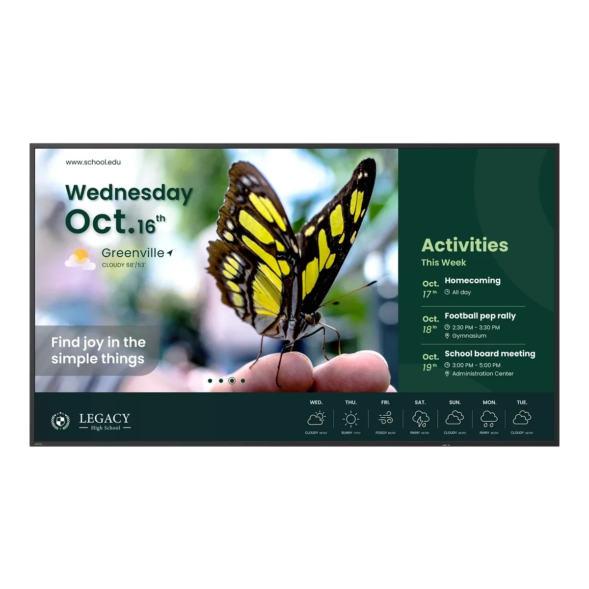 BenQ ST5504 - 55" Diagonal Class ST04 Series LED-backlit LCD display - digital signage - Android - 4K UHD (2160p) 3840 x 2160 - Direct LED
