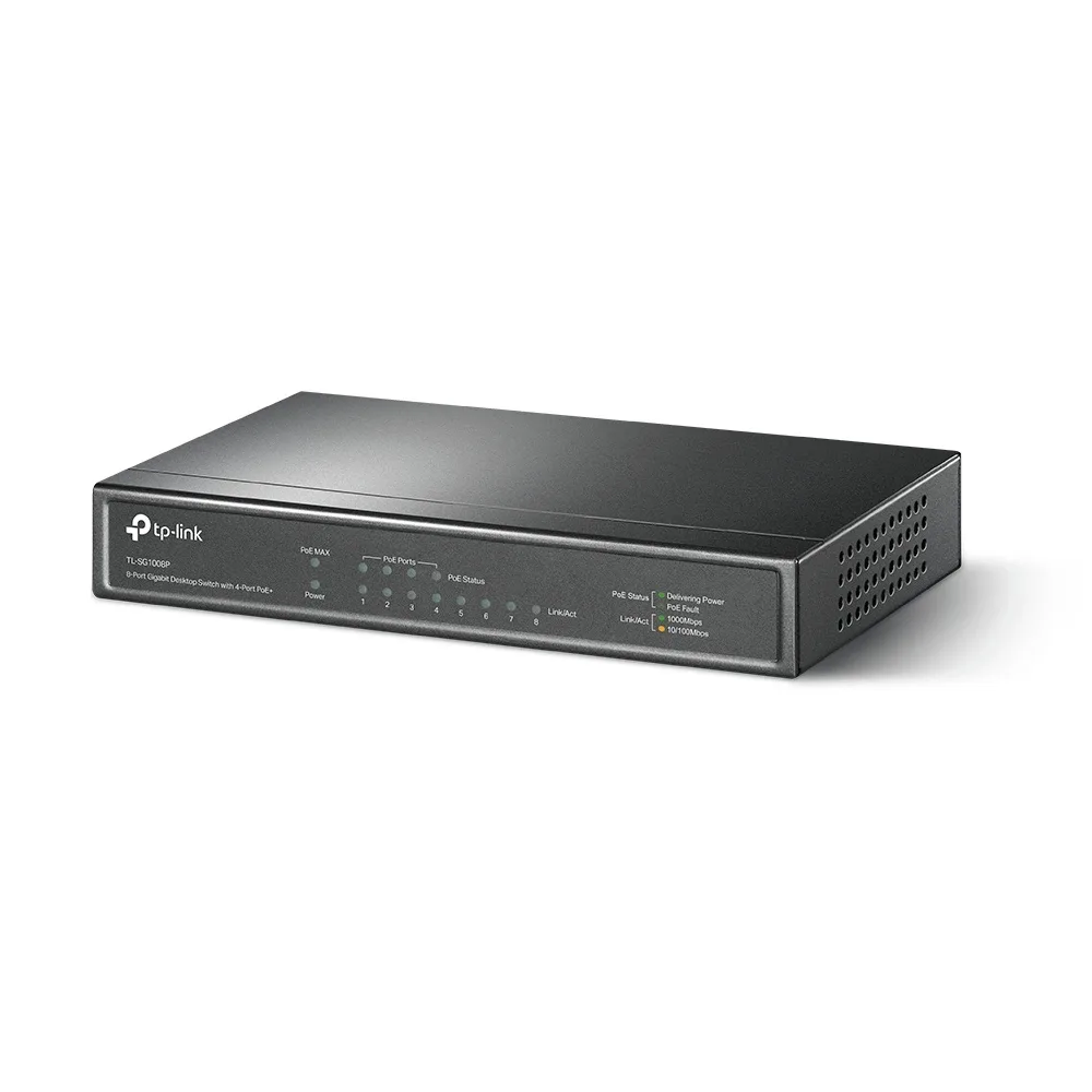 TP-Link TL-SG1008P 8-Port Gigabit Desktop Switch with 4-Port PoE