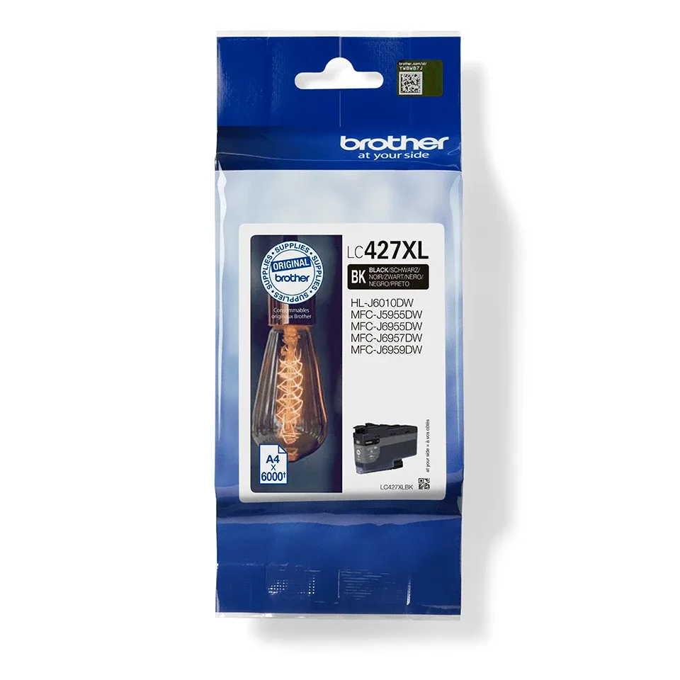 Brother LC427XLBK - High capacity - black - original - ink cartridge - for Brother HL-J6010DW, MFC-J5955DW, MFC-J6955DW, MFC-J6957DW