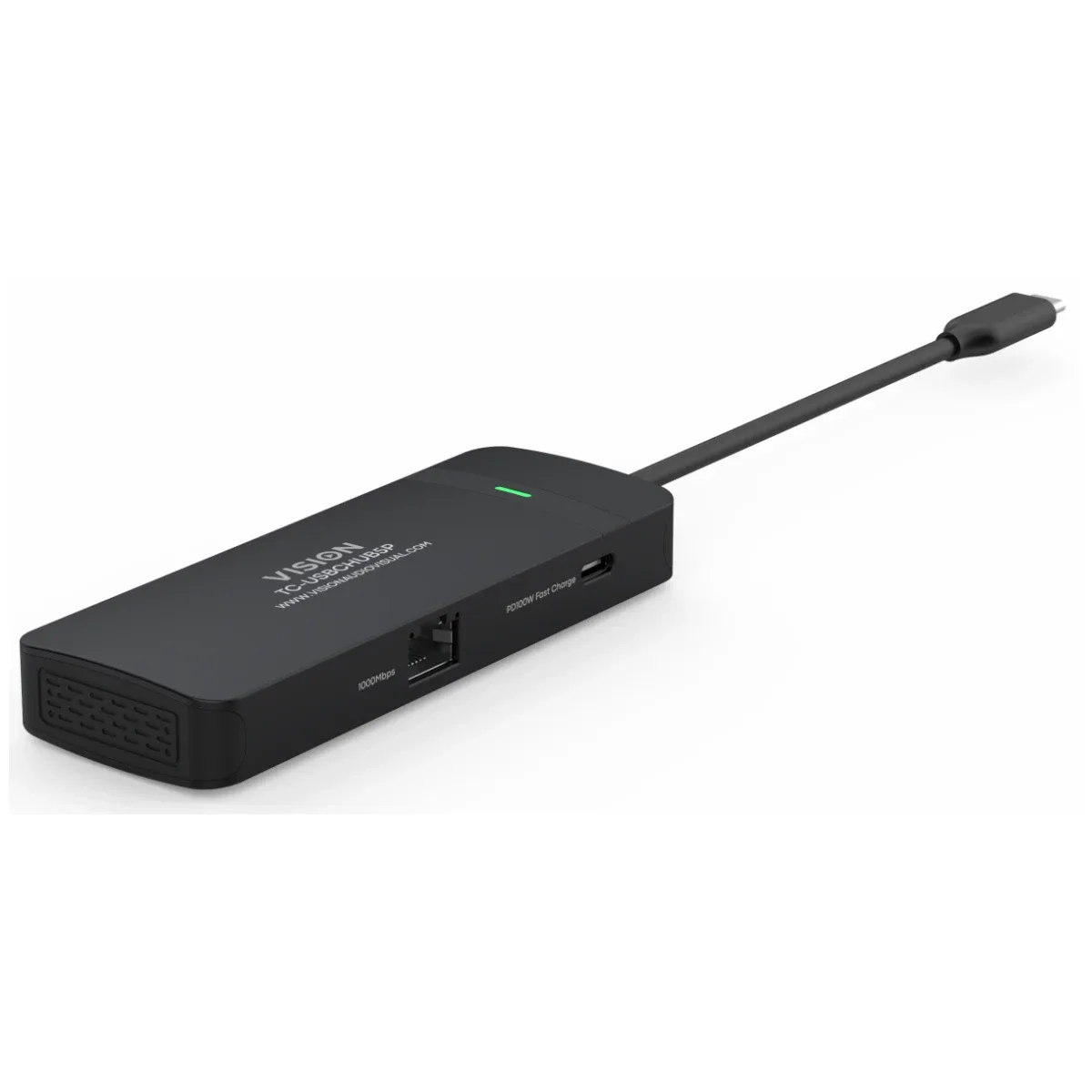 USB C dock - 1 x HDMI port 4k at 60 hz - 1 x RJ45 gigabit ethernet 1000mbps - 1 x USB 3.0 5gbps - 1 x USBC with PD100w which can be used to power a laptop - 1 x USBC with 4k at 60 hz - 30 cm cable - compatible with windows, mac, chrome, android, and ios - black