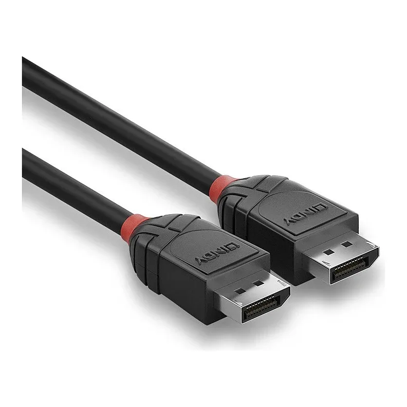 Lindy 36493 3m DisplayPort (M) 1.2 Black Line 4096x2160@60Hz Cable - Black