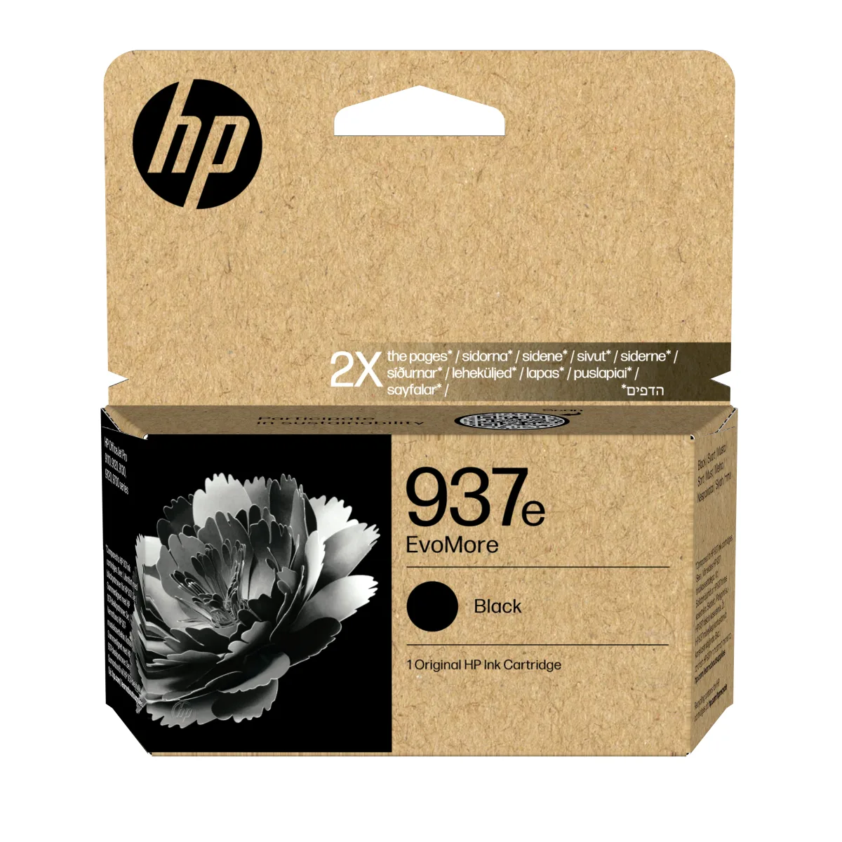 HP 937E EVOMORE BLACK ORIGINAL INK CARTRIDGE